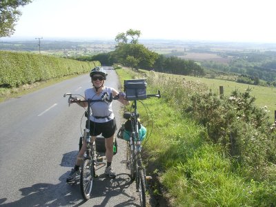 Biking Rest on one of the Lammermuir Hills.